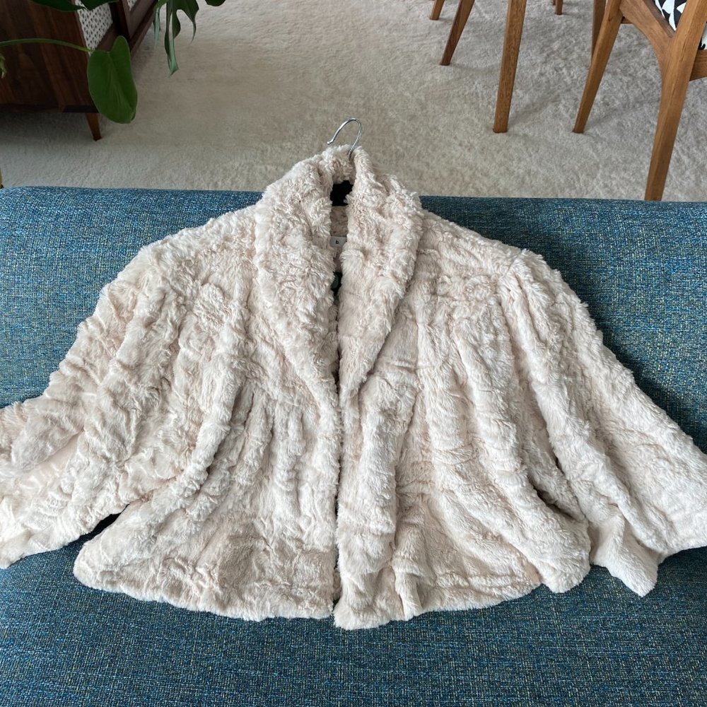 CAbi Cropped faux fur jacket